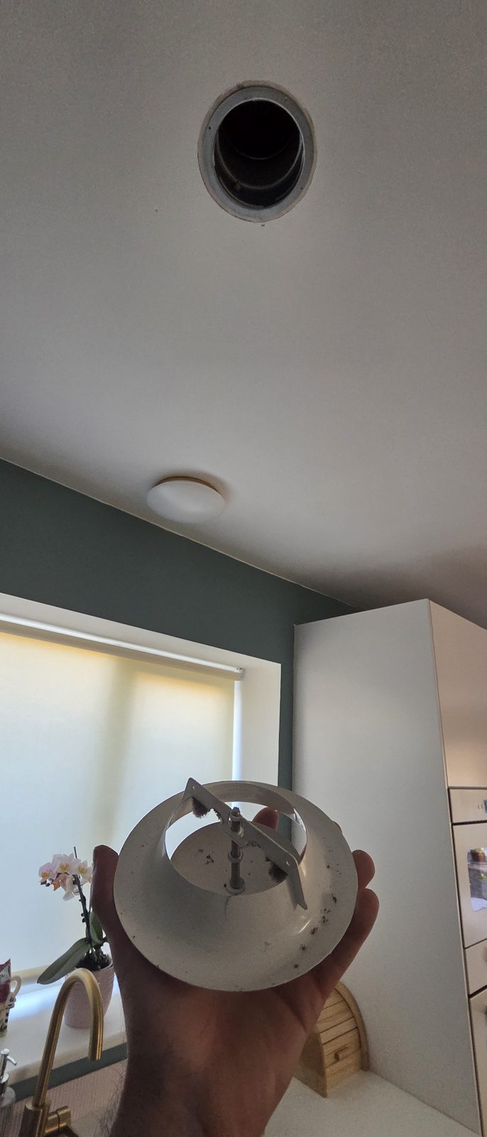 MVHR Servicing in Limerick & Clare - Eco Vent Ireland Ceiling valve taken down for cleaning at a service visit