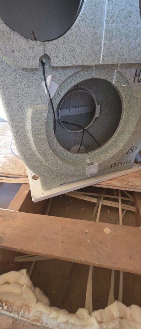 Fan housing inside a Vent-Axia unit