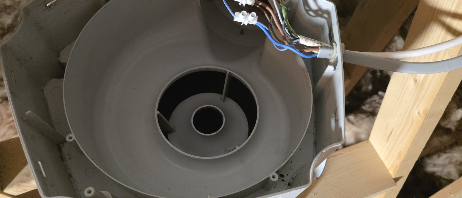 MEV unit housing after cleaning at a service visit