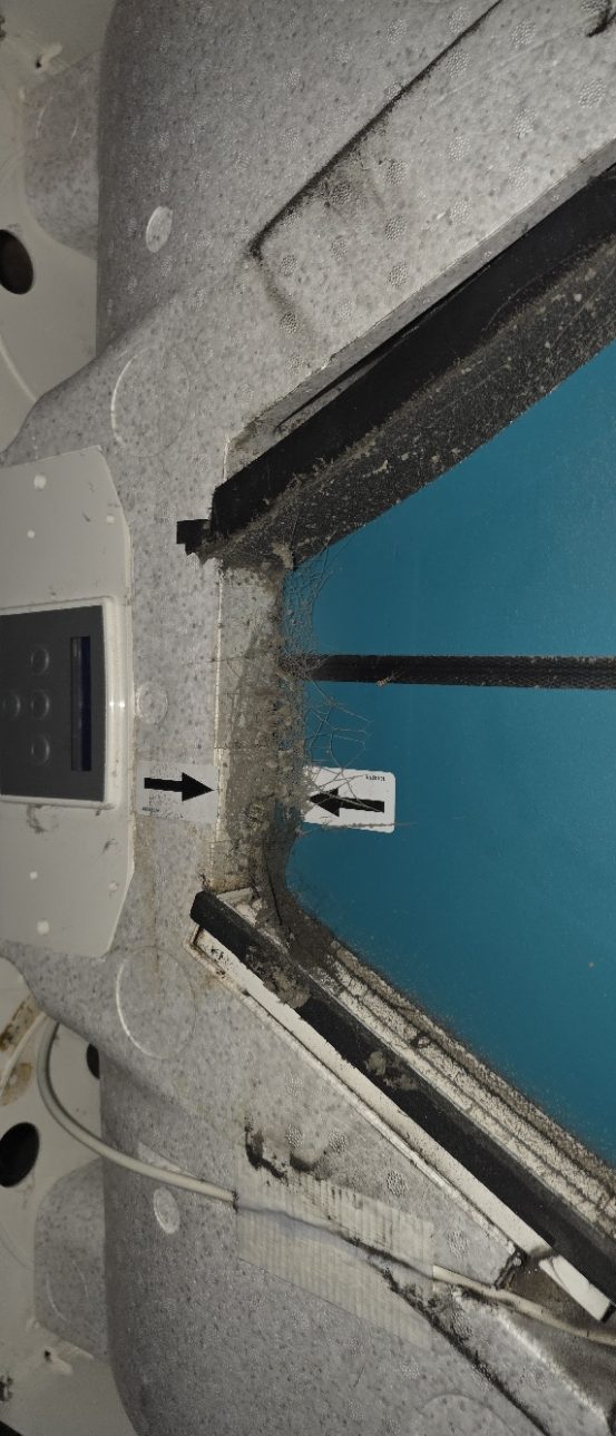 Dust inside an MVHR unit that had not been serviced for years