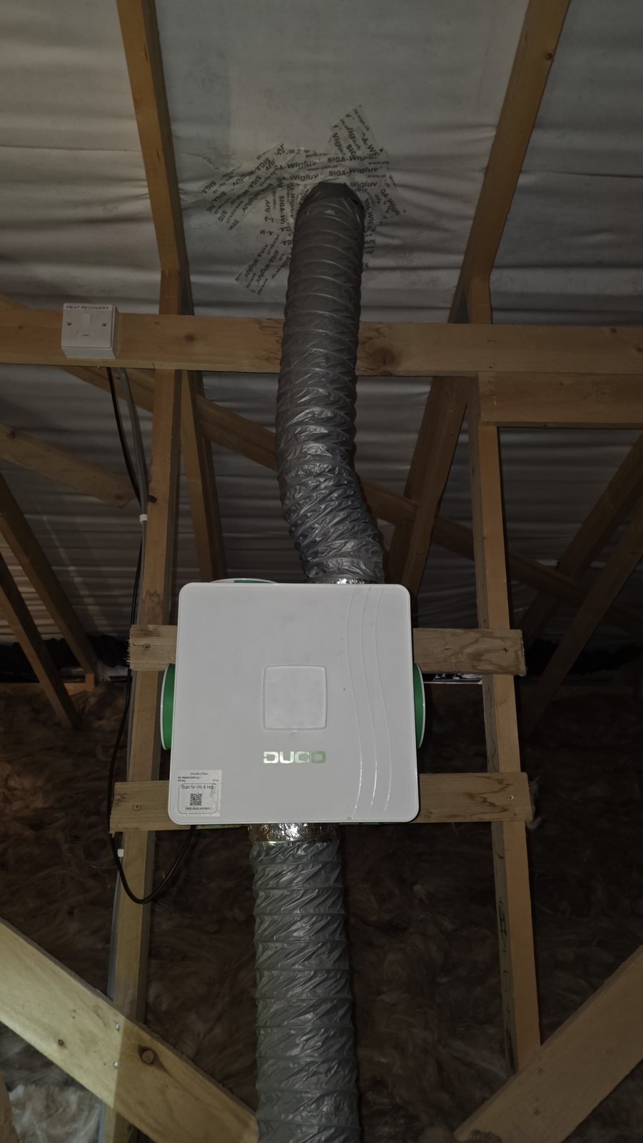 New DucoBox fitted in place of the old extract unit