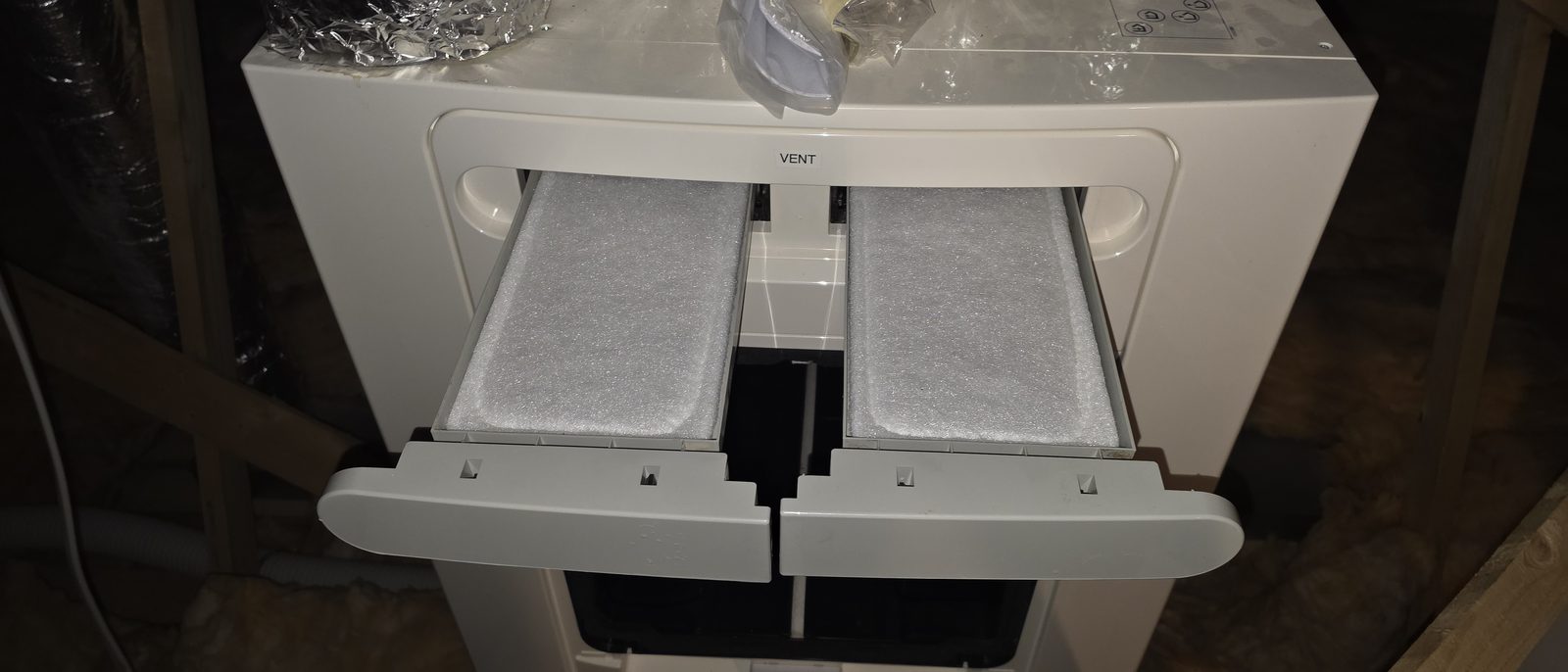 New filters in a Vent-Axia MVHR unit after a service